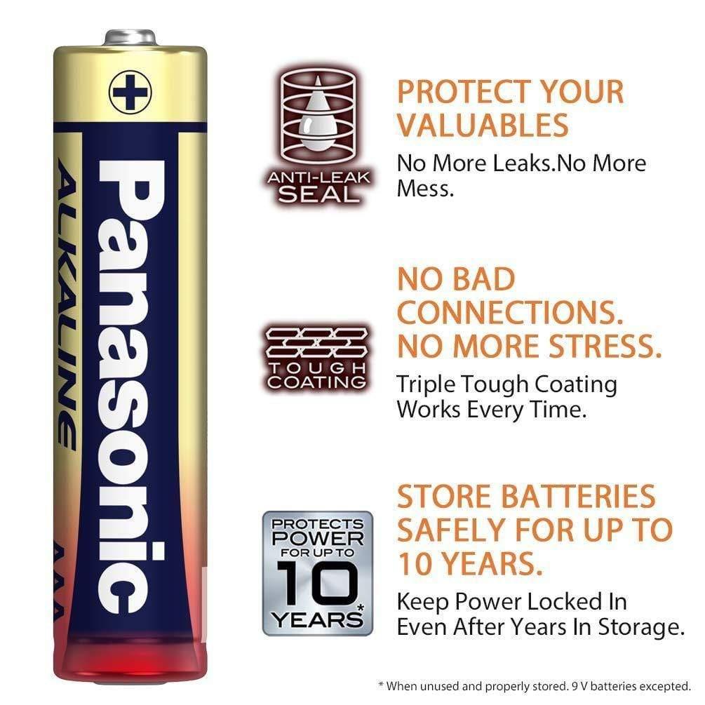 Panasonic Alkaline AAA Batteries, Pack of 4-General Purpose Batteries-dealsplant