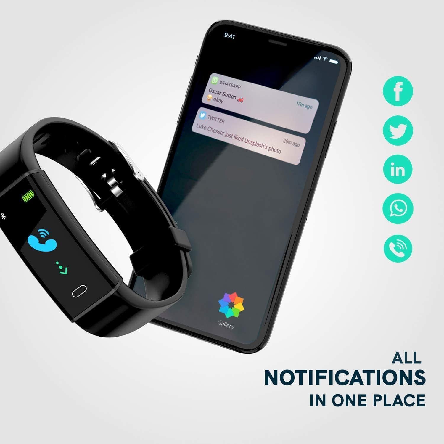Pebble Kardio Fitness Tracker Black PFB 01